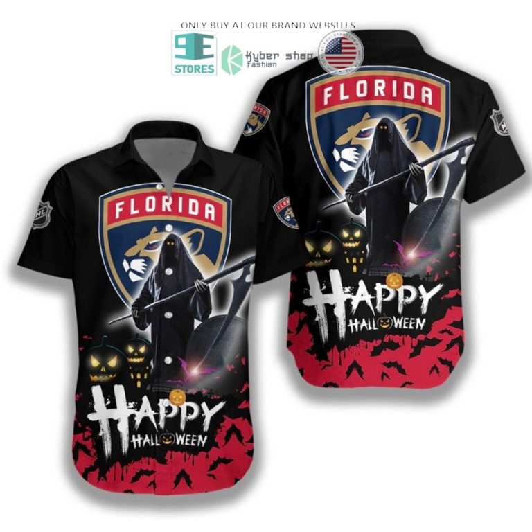 happy halloween grim reaper florida panthers hawaiian shirt 1 42490