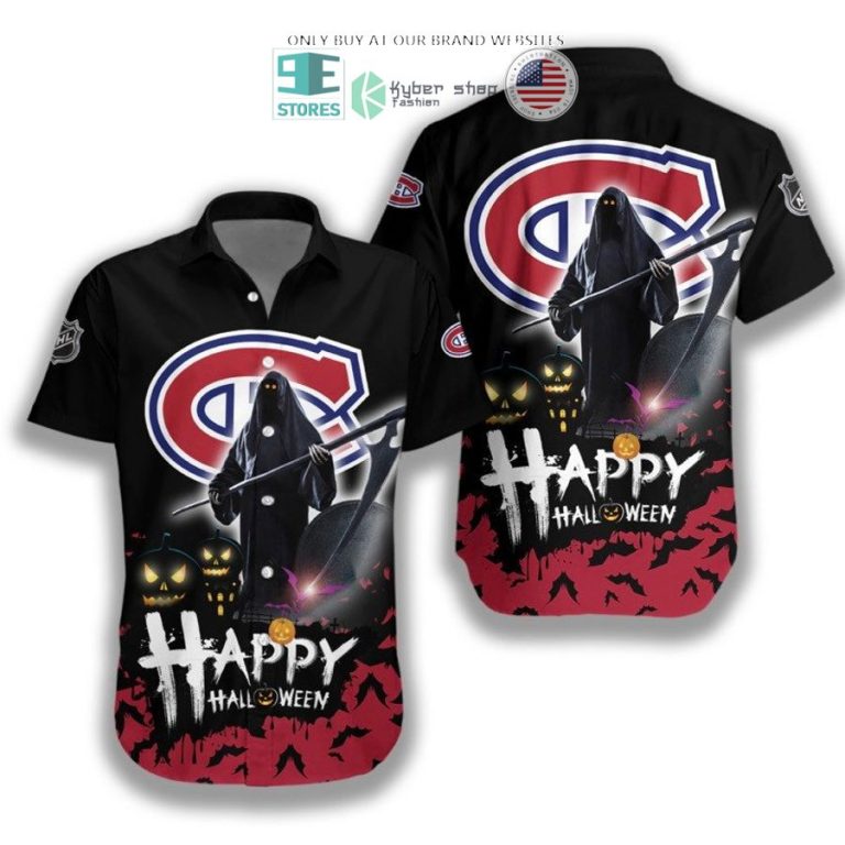 happy halloween grim reaper montreal canadiens hawaiian shirt 1 1805