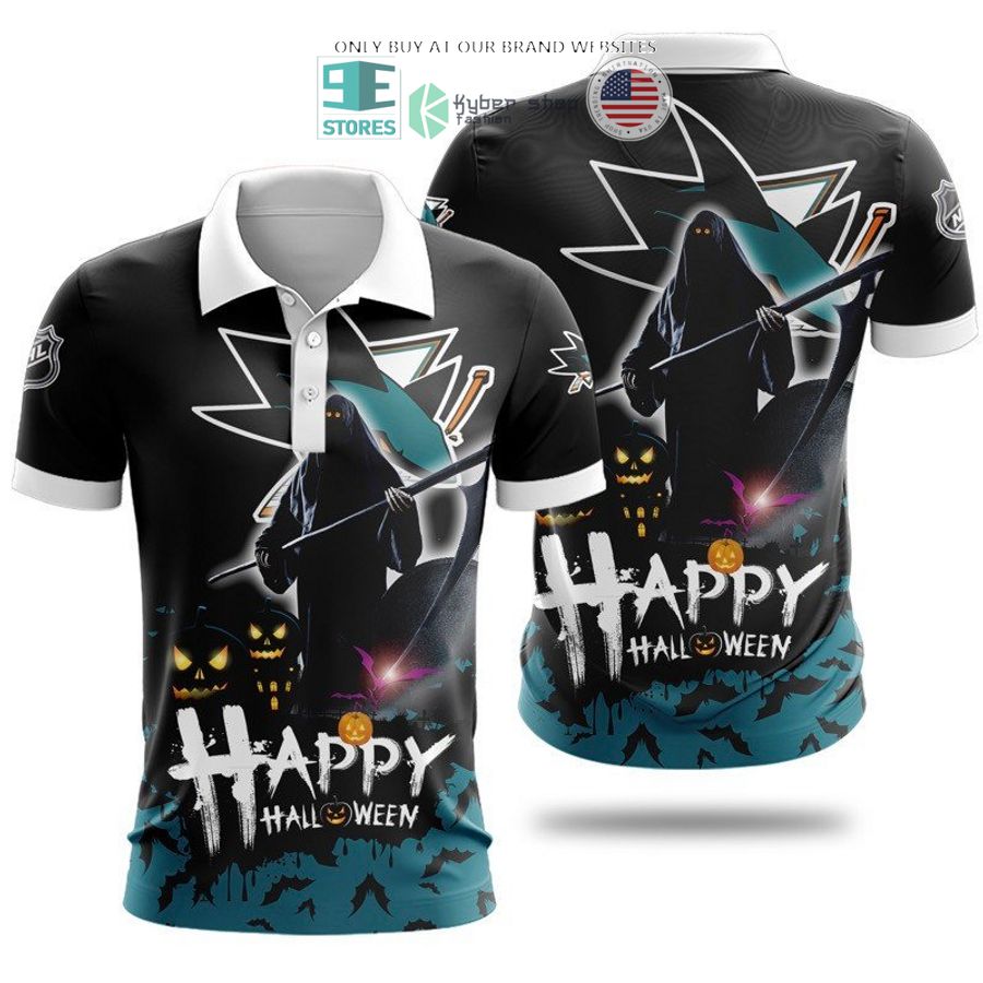 happy halloween grim reaper san jose sharks 3d shirt hoodie 1 25509