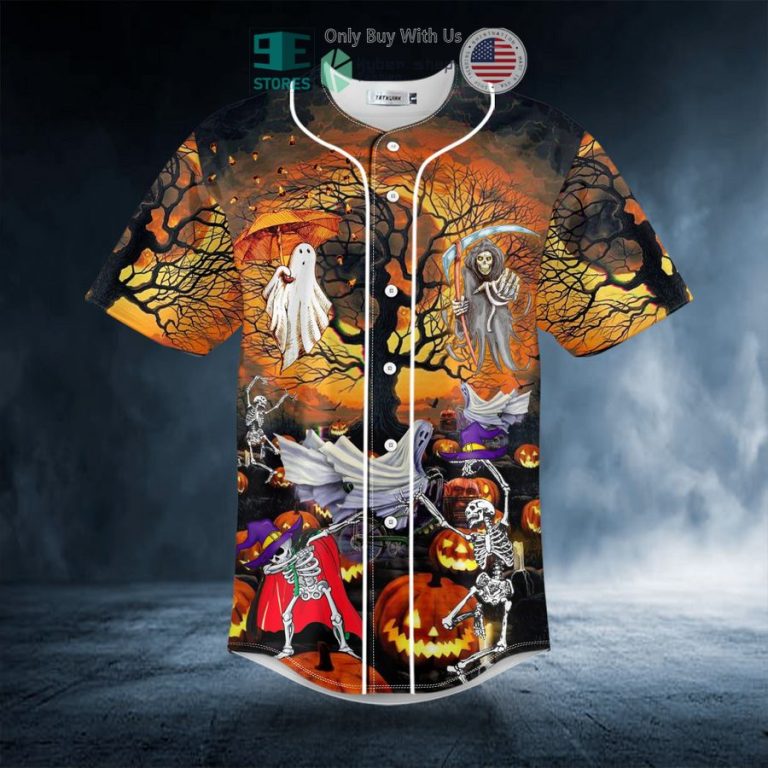 happy halloween skull baseball jersey 3 8540