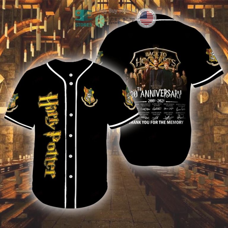 harry potter back to hogwards 20th anniversary black baseball jersey 1 85631