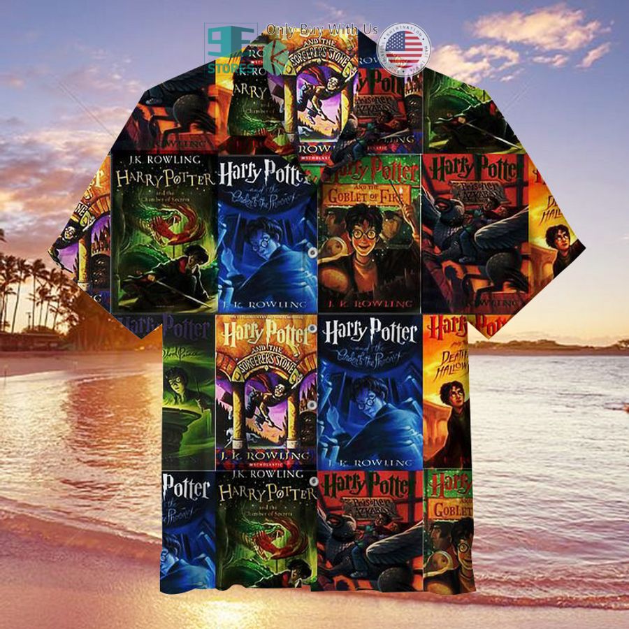 harry potter book covers hawaiian shirt 1 55182