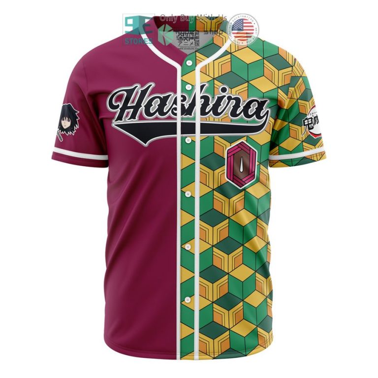 hashira giyu tomioka demon slayer baseball jersey 1 33912