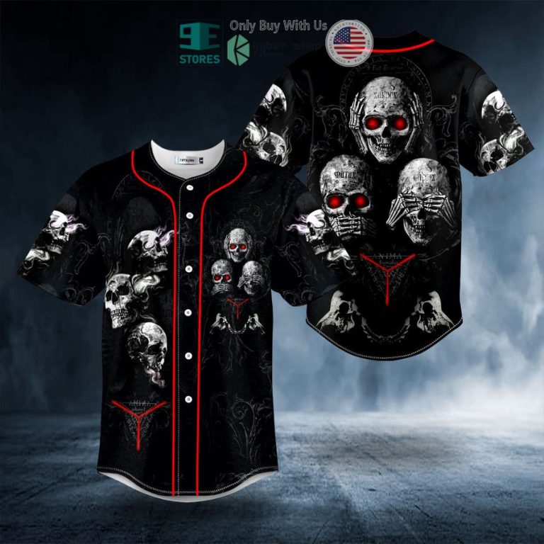 hear see speak no evil skull baseball jersey 1 19726