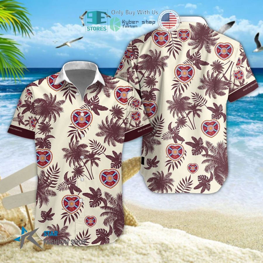 heart of midlothian f c logo palm tree hawaiian shirt shorts 1 27768