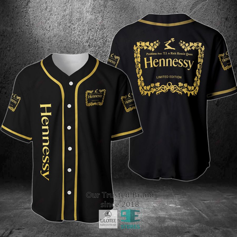hennessy limited edition black baseball jersey 1 22594