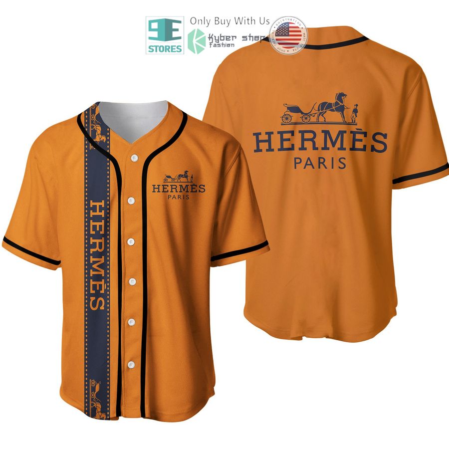 hermes paris orange baseball jersey 1 70494