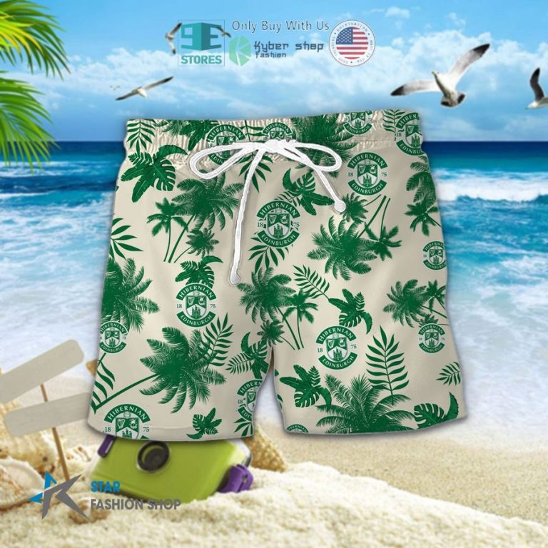 hibernian f c logo palm tree hawaiian shirt shorts 2 992