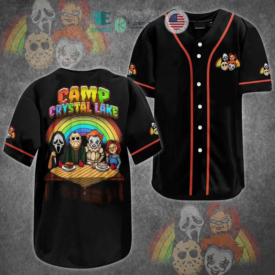horror characters camp crystal lake baseball jersey 1 37955