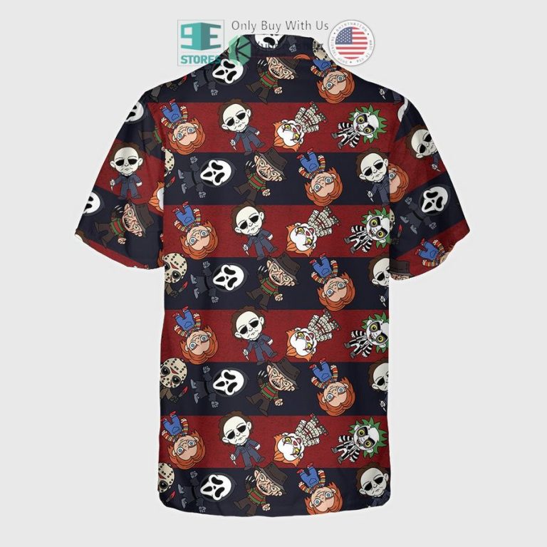 horror characters chibi red blue hawaiian shirt 2 24047