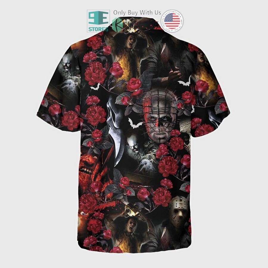 horror characters rose hawaiian shirt 2 46142