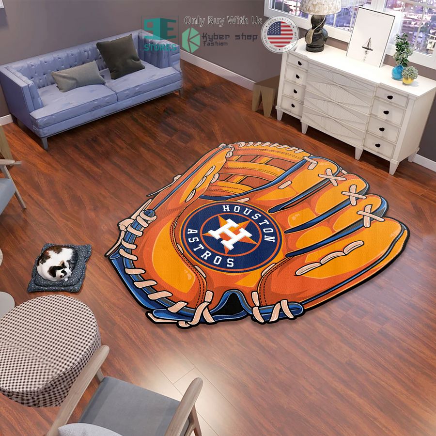 houston astros baseball glove orange shaped rug 1 45852