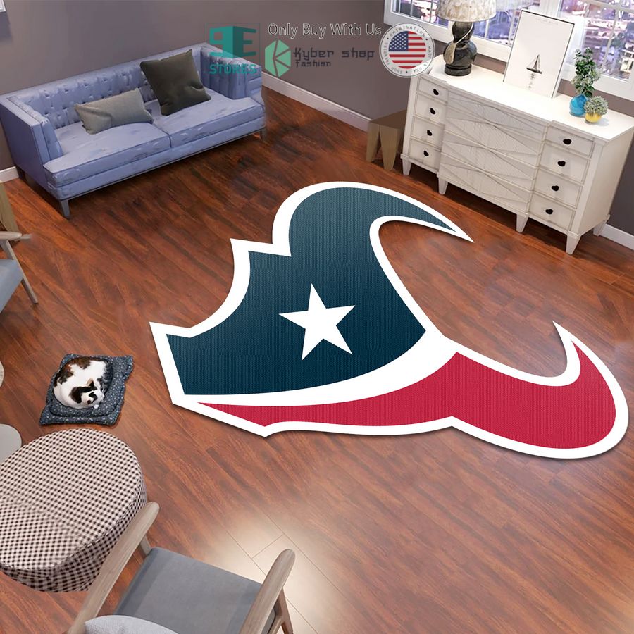 houston texans logo shaped rug 1 88342