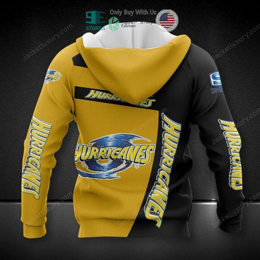 hurricanes logo black yellow 3d hoodie polo shirt 2 84453