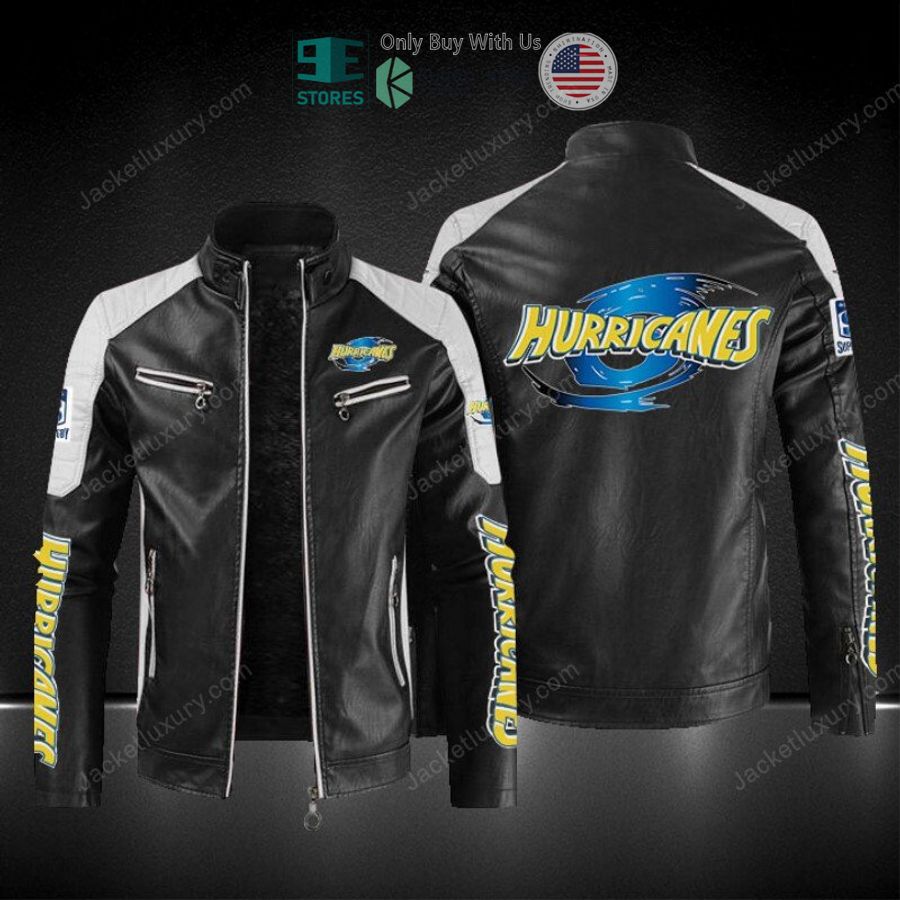hurricanes super rugby block leather jacket 1 87628