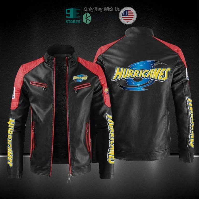 hurricanes super rugby block leather jacket 3 29472