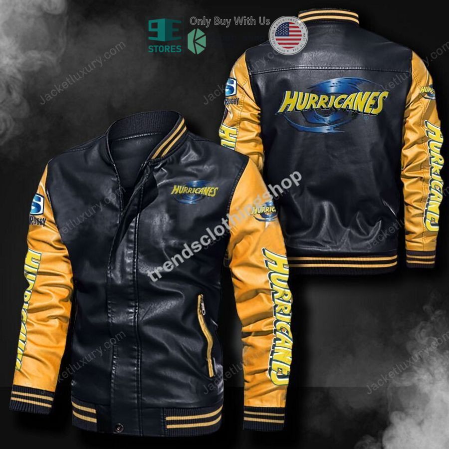 hurricanes super rugby leather bomber jacket 1 16905
