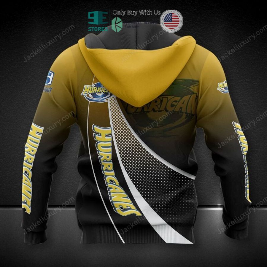 hurricanes super rugby logo yellow black 3d hoodie polo shirt 2 54480