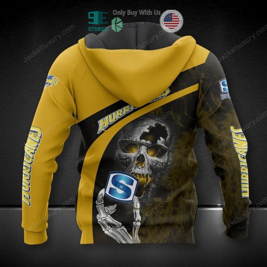 hurricanes super rugby skeleton 3d hoodie polo shirt 2 20467