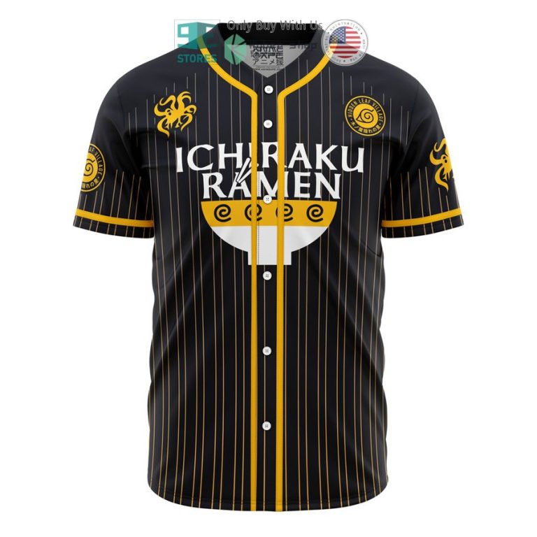 ichiraku ramen naruto yellow baseball jersey 1 97595