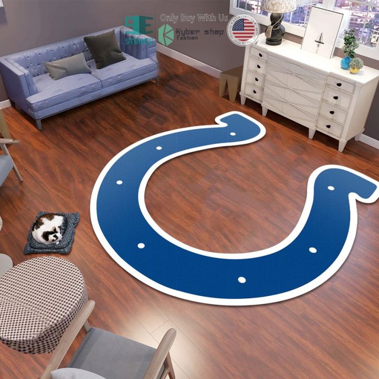 indianapolis colts logo shaped rug 1 22588