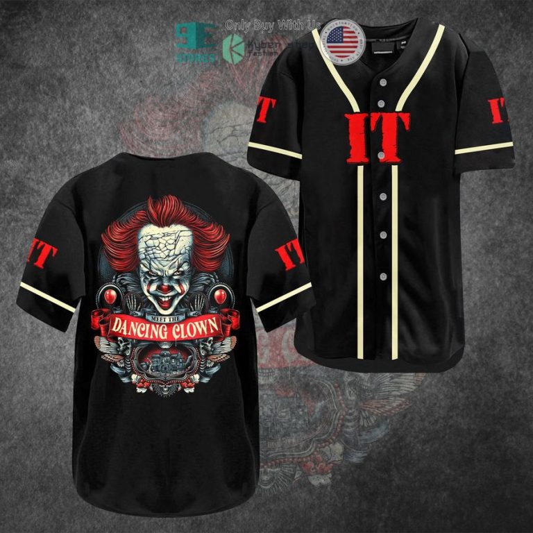 it pennywise black baseball jersey 1 13253