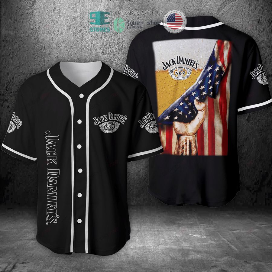 jack daniels beer united states flag black baseball jersey 1 2305