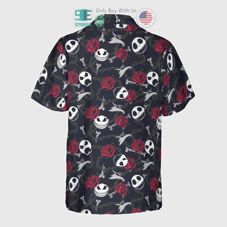 jack skellington face rose hawaiian shirt 3 69878