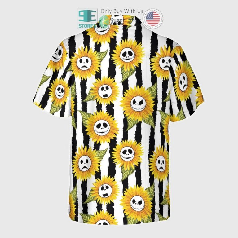 jack skellington face sunflower hawaiian shirt 3 73579