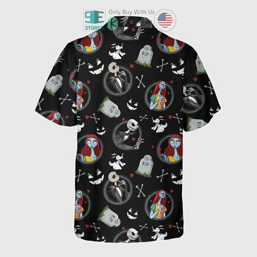 jack skellington sally black hawaiian shirt 2 20811