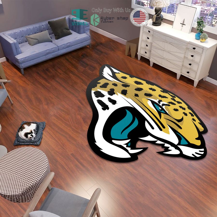 jacksonville jaguars logo shaped rug 1 13714