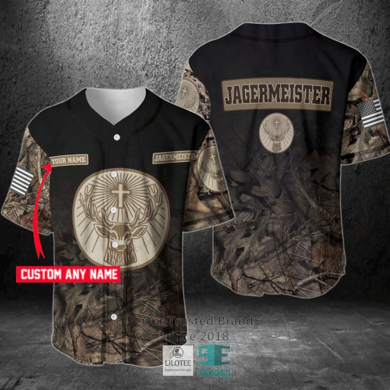 jagermeister camo your name hunting baseball jersey 1 16772