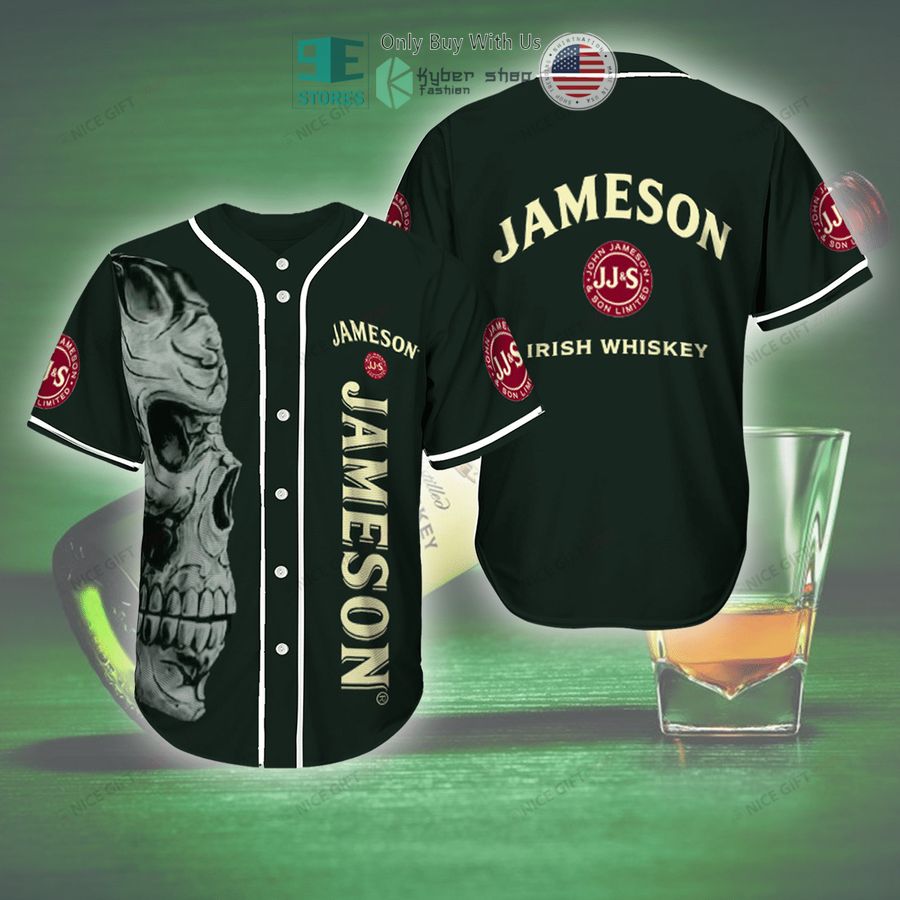 jameson irish logo skull green whiskey baseball jersey 1 30292