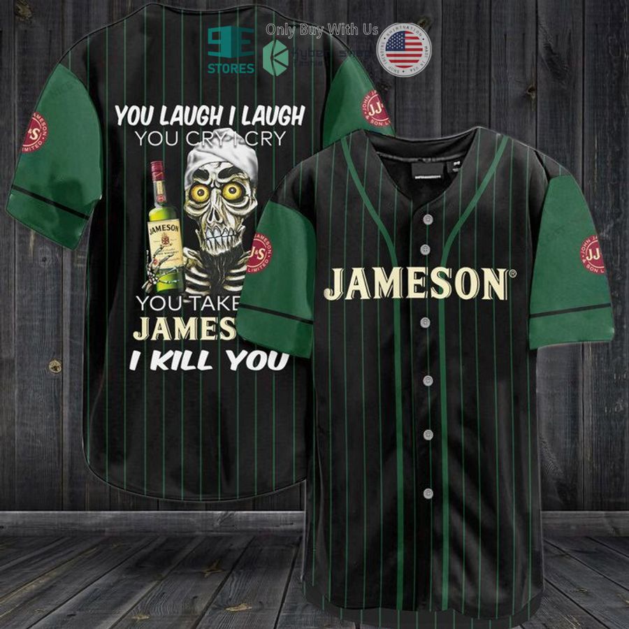 jameson irish whiskey you laugh i laugh striped baseball jersey 1 45170