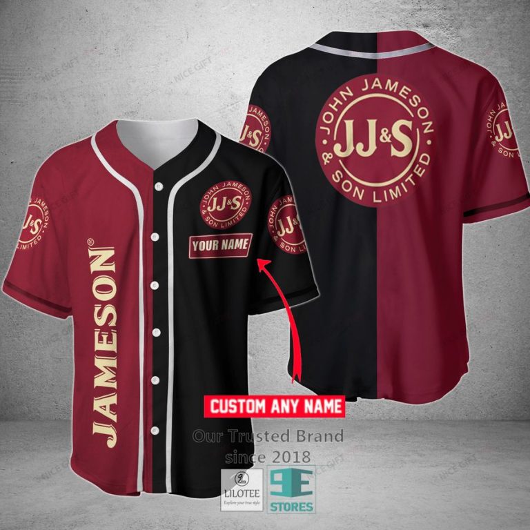 jameson irish whiskey your name black red baseball jersey 1 81014