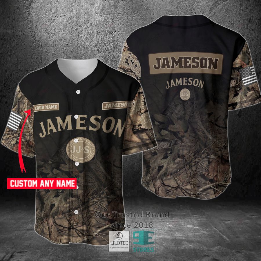 jameson irish whiskey your name hunting baseball jersey 1 67637
