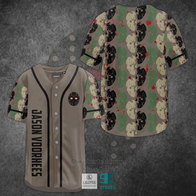 jason voorhees faces horror movie baseball jersey 1 7899