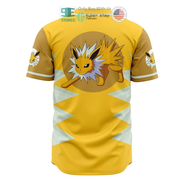 jolteon eeveelution pokemon baseball jersey 3 89151