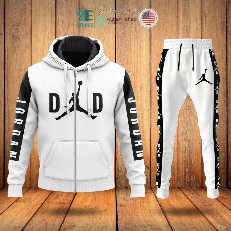 jordan jumpman dad white zip hoodie long pants 1 23152