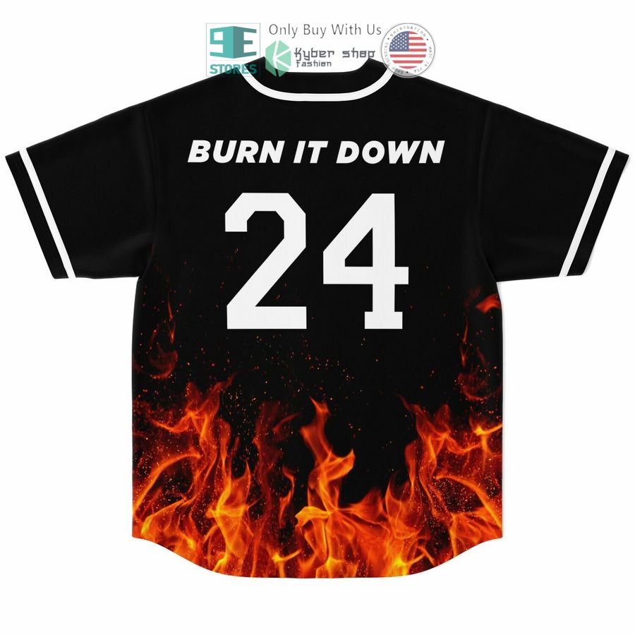 kayzo burn it down 24 fire black baseball jersey 2 43476