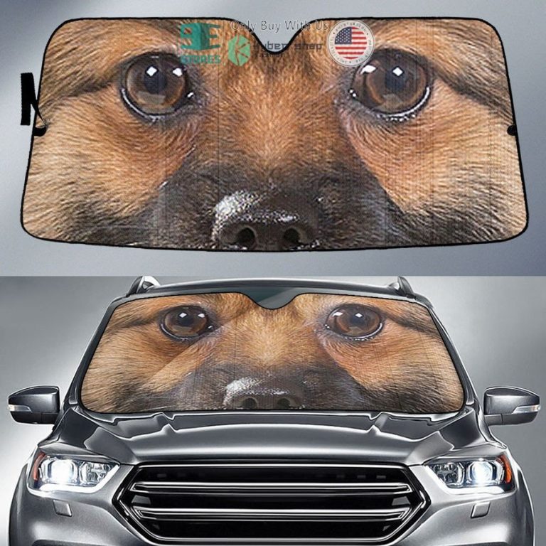 keeshound eyes car sun shade 1 44331