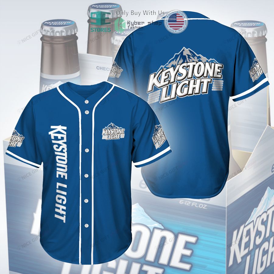 keystone light blue baseball jersey 1 80513