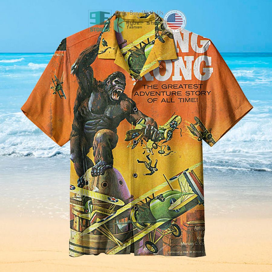 king kong orange hawaiian shirt 1 18532