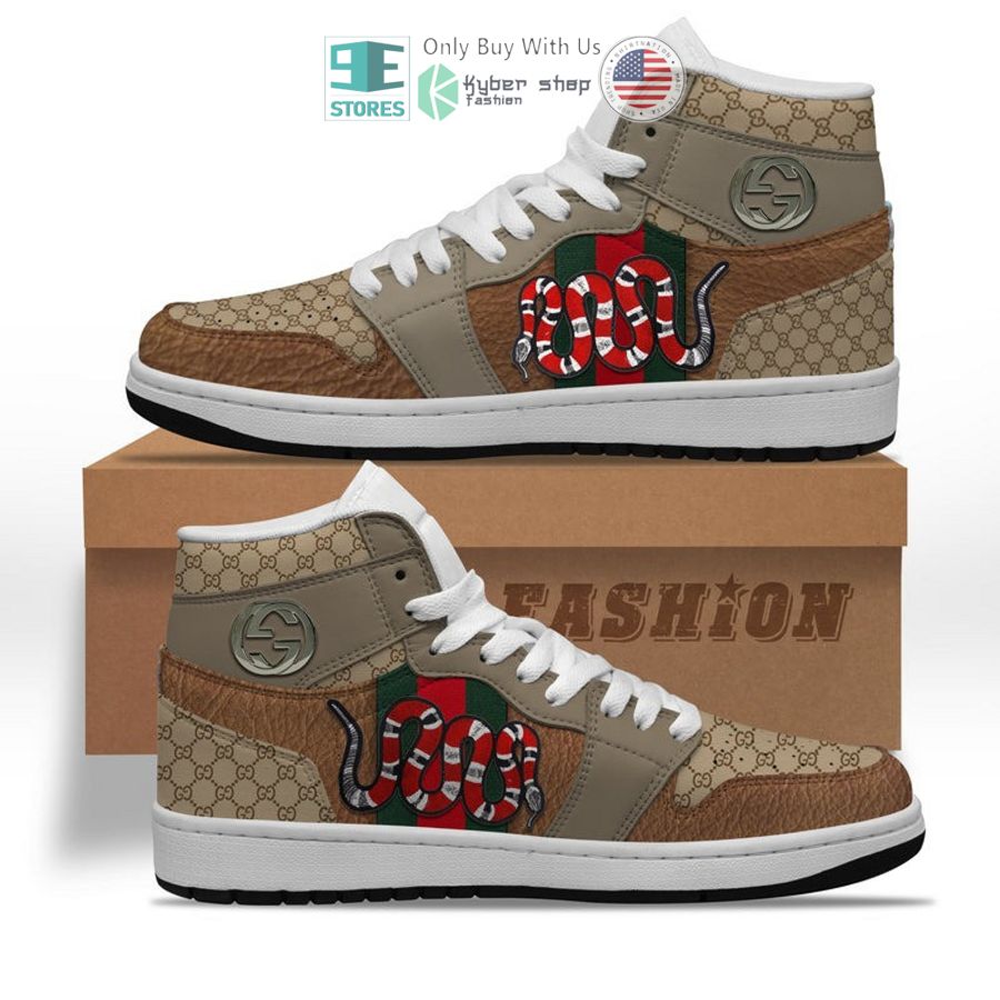 BEST Kingsnake Gucci Logo Pattern Air Jordan 1 Shoes • Shirtnation ...