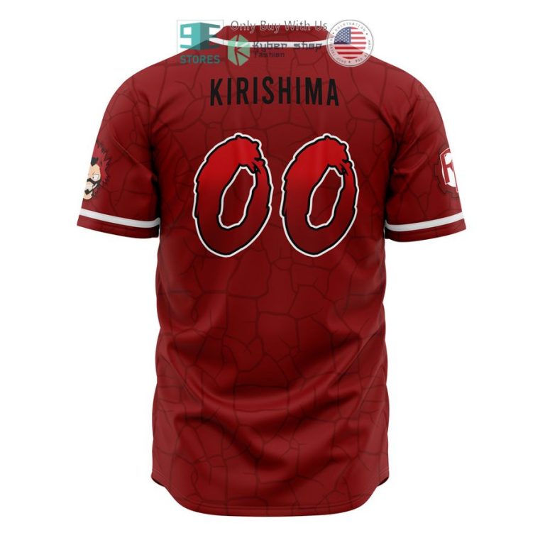 kirishima red riot my hero academia baseball jersey 3 9363