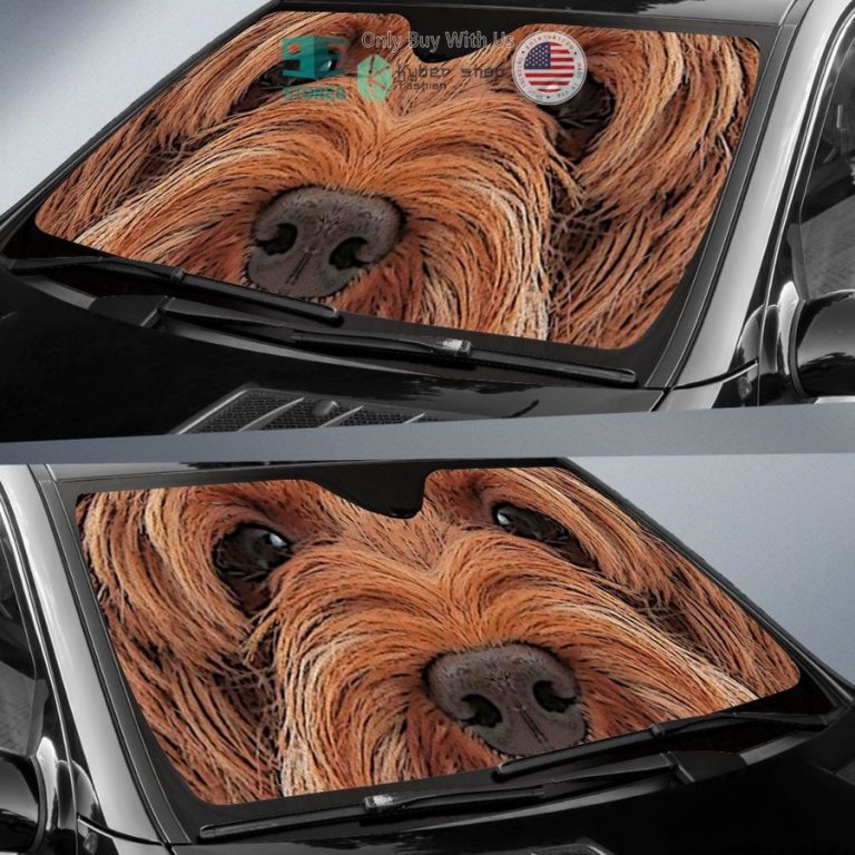 labradoodle eyes car sun shade 2 77851