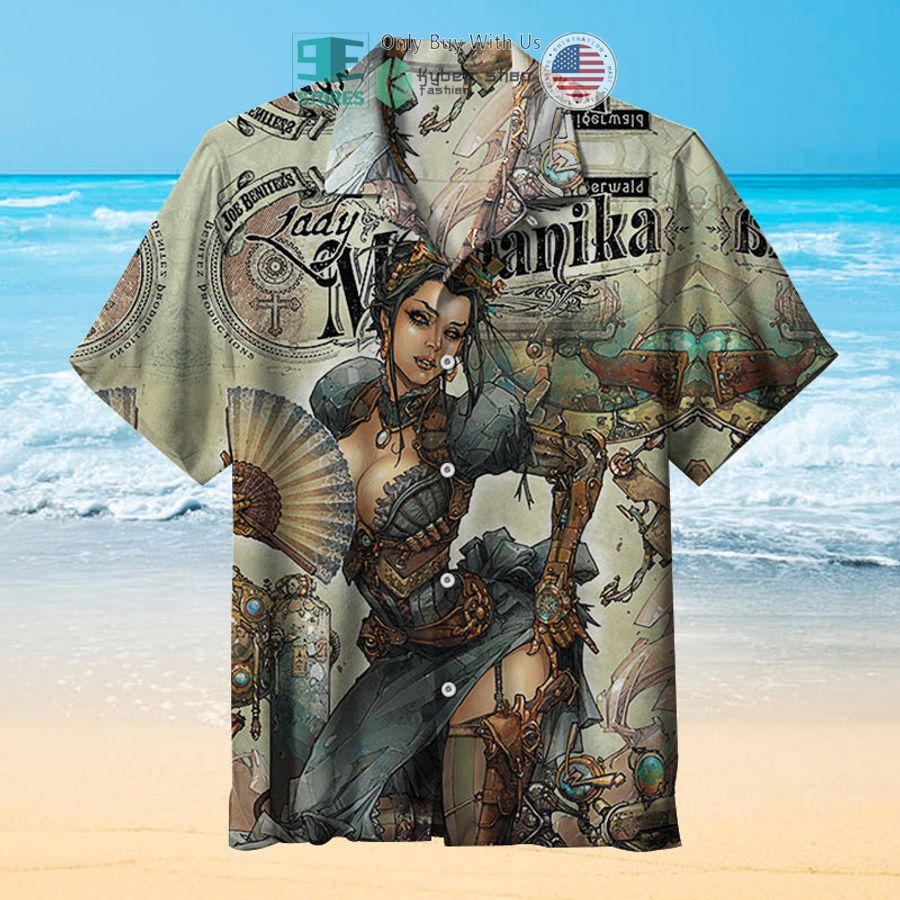 lady mechanika hawaiian shirt 1 61669