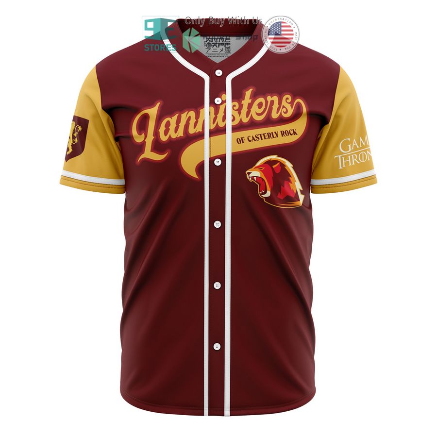lannisters of casterly rock game of thrones baseball jersey 1 41394