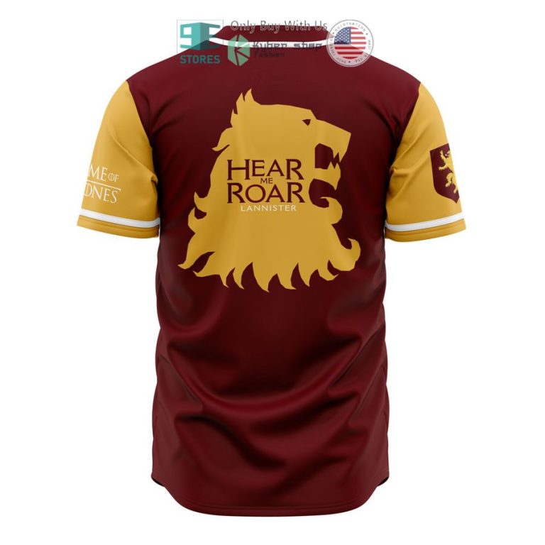 lannisters of casterly rock game of thrones baseball jersey 3 96302