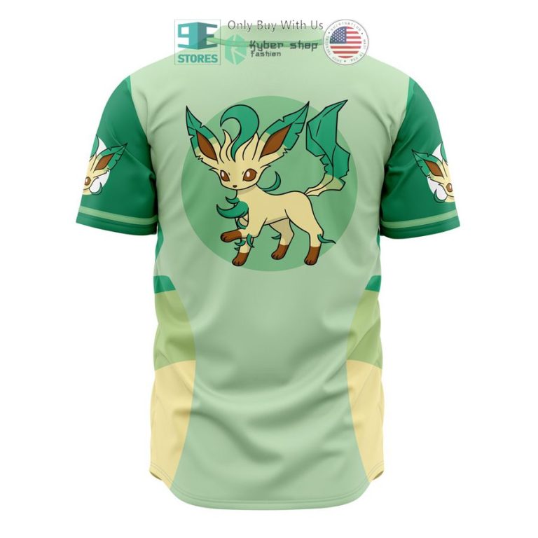 leafeon eeveelution pokemon baseball jersey 3 29648